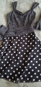 Black and white polka dot Guess dress